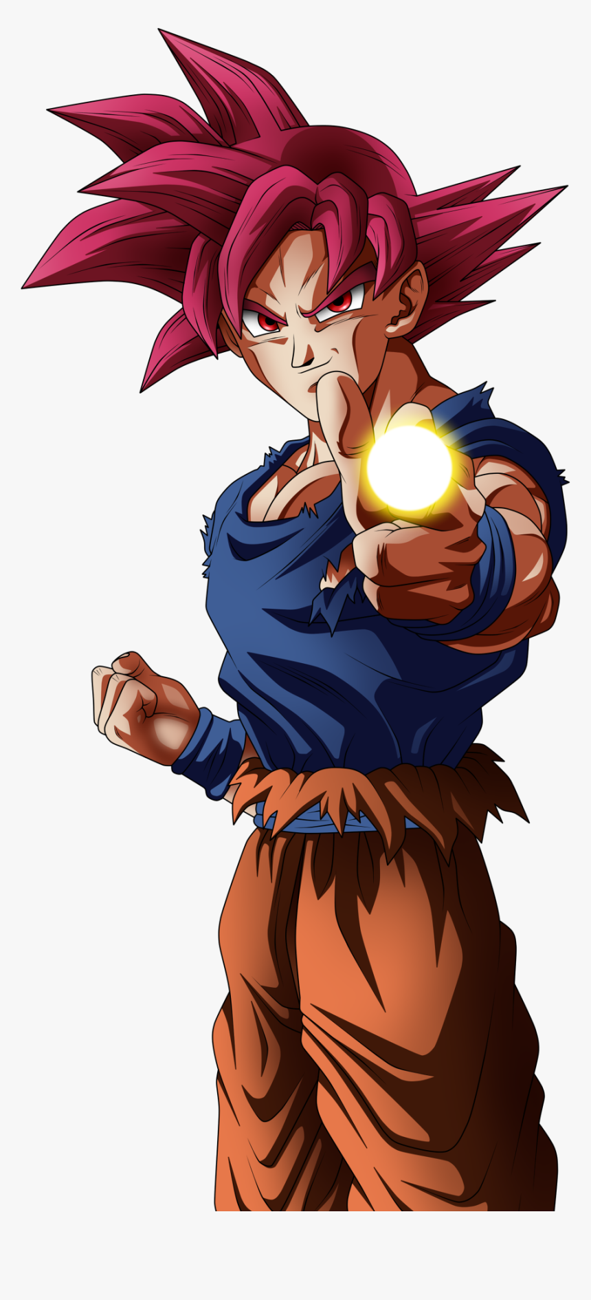 Super Saiyan God Goku By Angelarts2-dbsslu1 - Goku Ssj God Dbs, HD Png Download
