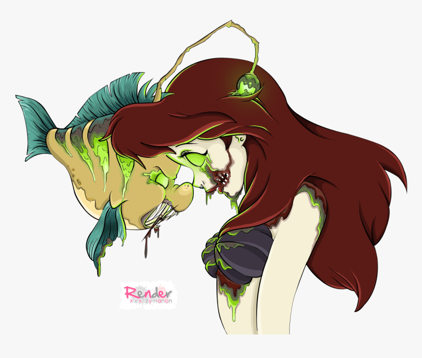 Little Mermaid Flounder Zombie, HD Png Download