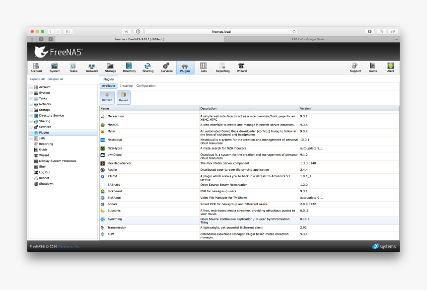 Syncthing-plugin - Freenas 11 Rc, HD Png Download