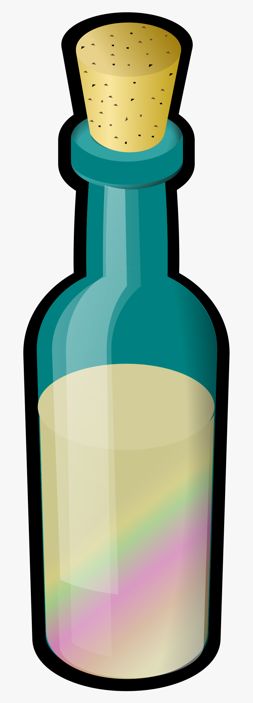 Cork In Wine Bottle Clipart, HD Png Download