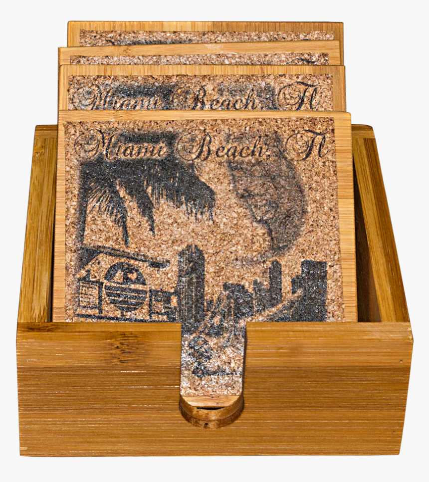 Hcc-0205 Cork Coasters Set - Plywood, HD Png Download