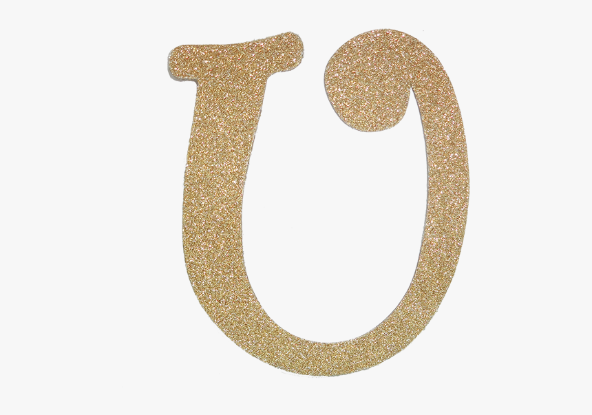 Clip Art Gold Glitter Letter - Gold Glitter Letter U, HD Png Download