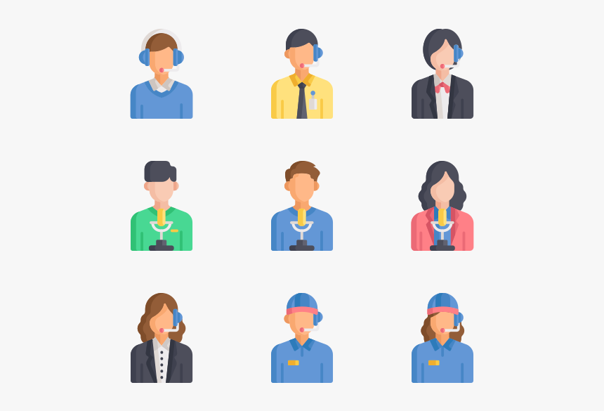 Call Center Avatars - Cartoon, HD Png Download