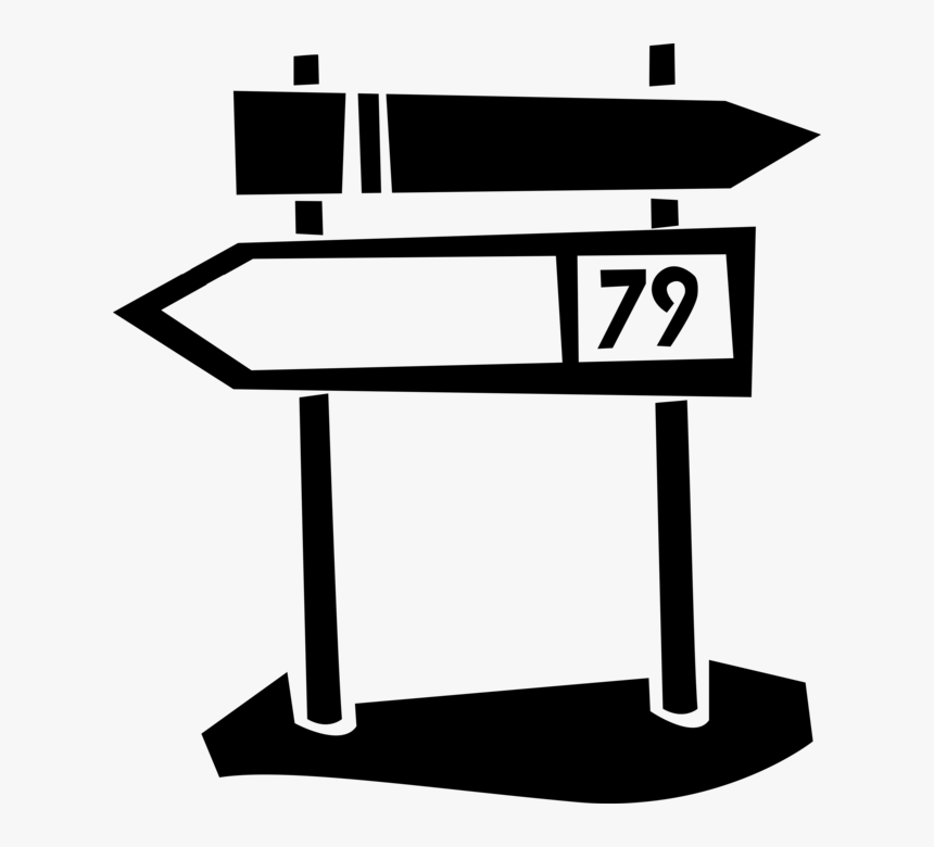 Vector Illustration Of Direction Arrow Signposts On, HD Png Download