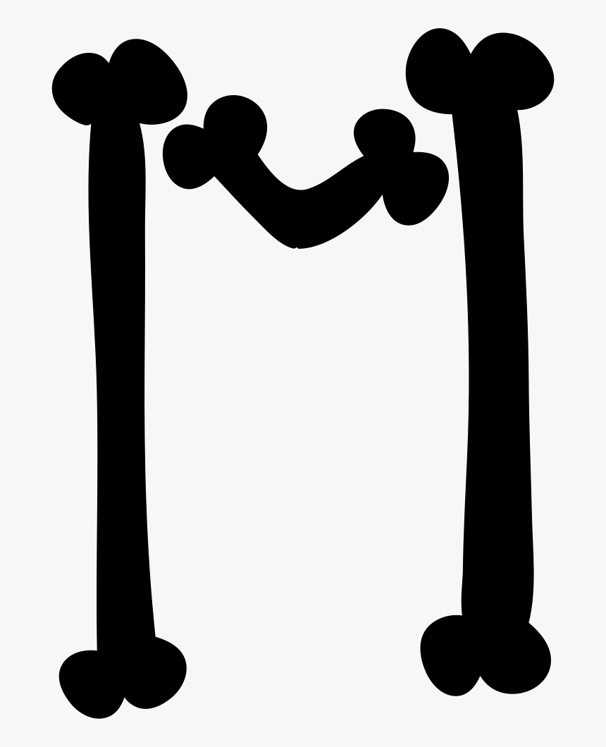 Clip Art Letter Of Filled Bones - Tipografia Huesos, HD Png Download