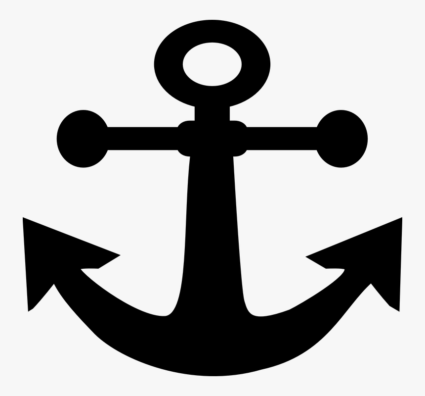 Anchor, Sea, Symbol, Ocean, Nautical, Ship, Vessel - Black Anchor Clipart, HD Png Download
