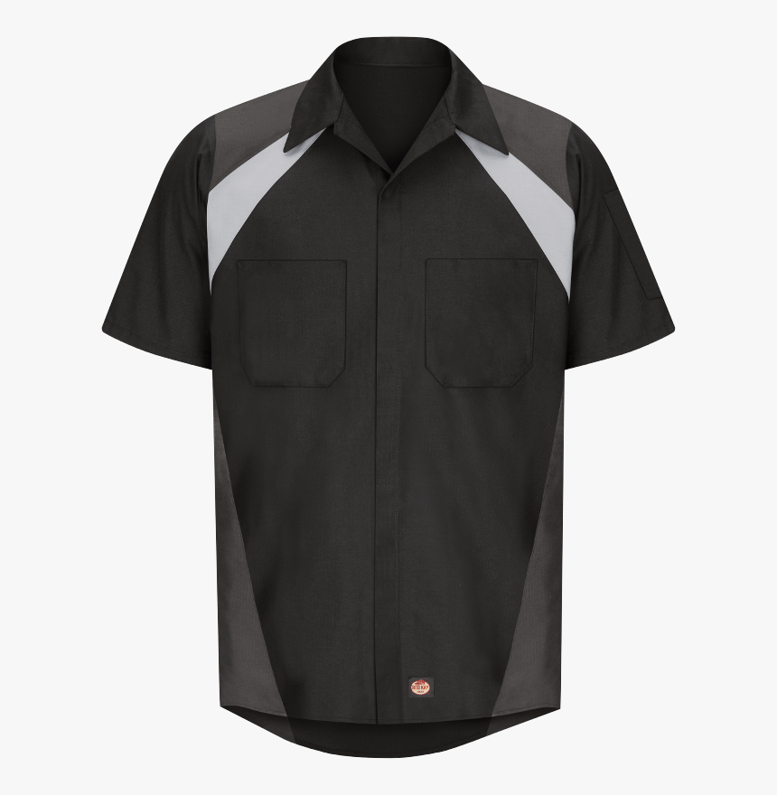 Men S Short Sleeve Tri-color Shop Shirt, HD Png Download