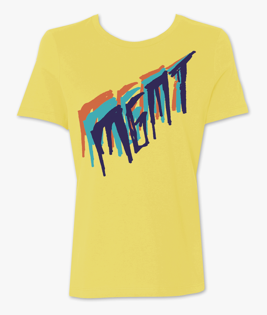 Girl S Tri Color Scratch On Yellow T Shirt - Mgmt, HD Png Download