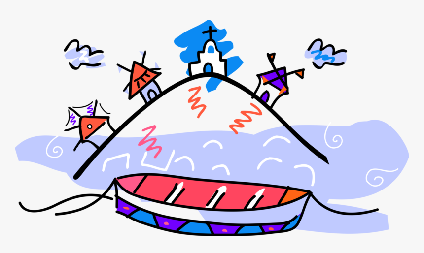Vector Illustration Of Rowboat Or Row Boat Watercraft, HD Png Download