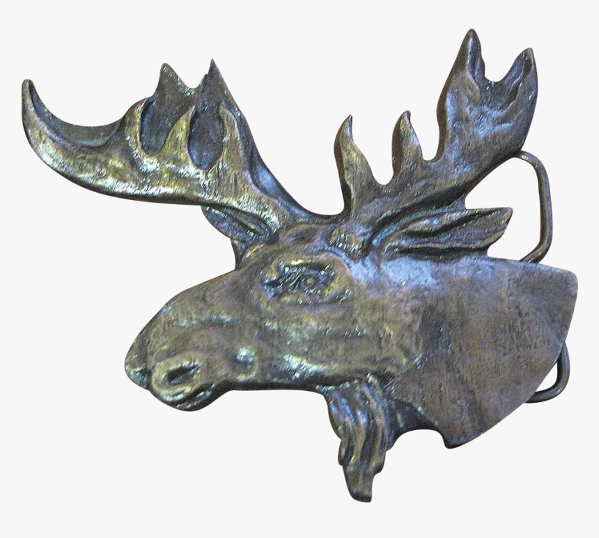 Transparent Moose Head Png - Bronze Sculpture, Png Download