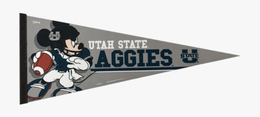 Utah State Aggies Disney Pennant Tri-color - Cartoon, HD Png Download