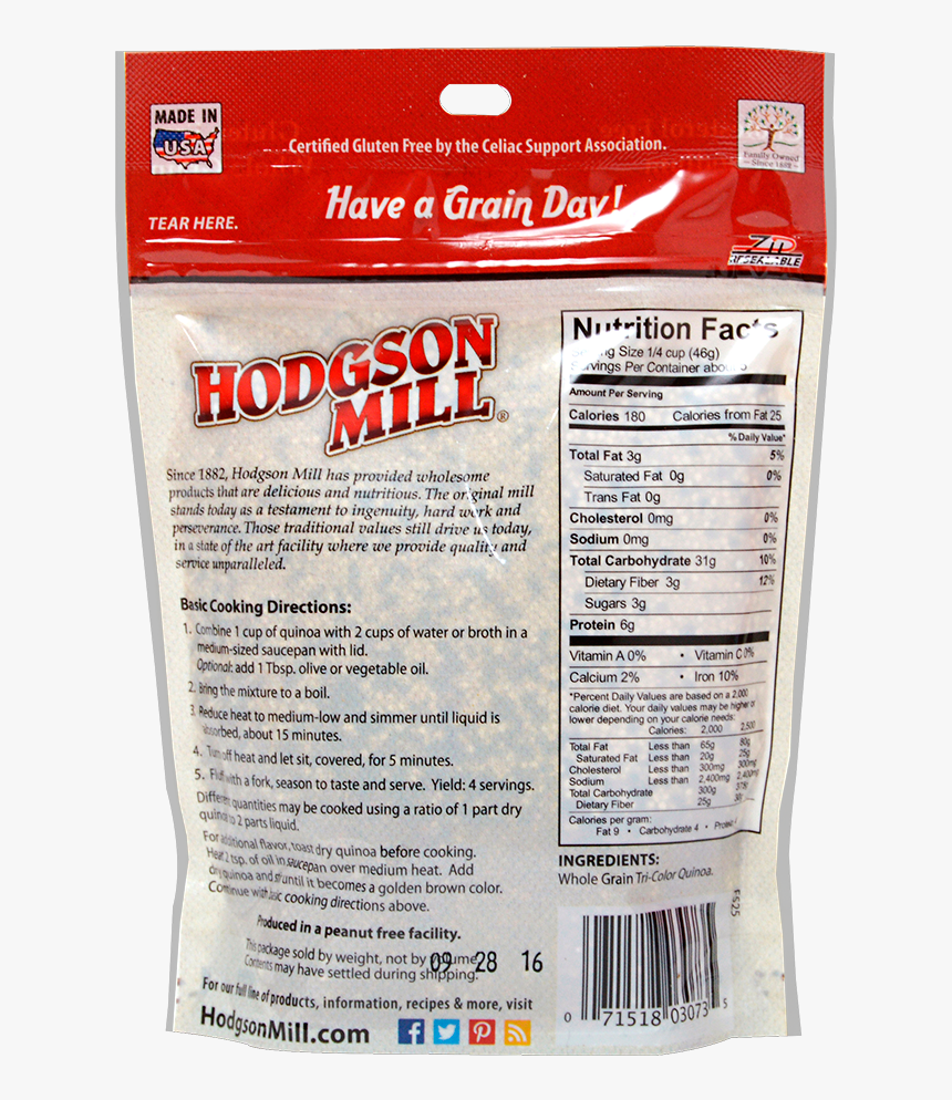 Tri Color Quinoa - Hodgson Mill, HD Png Download