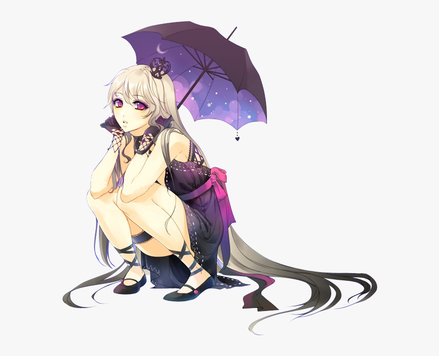 Anime, Beautiful, And Girl Image - Anime Girl In Black Dress, HD Png Download