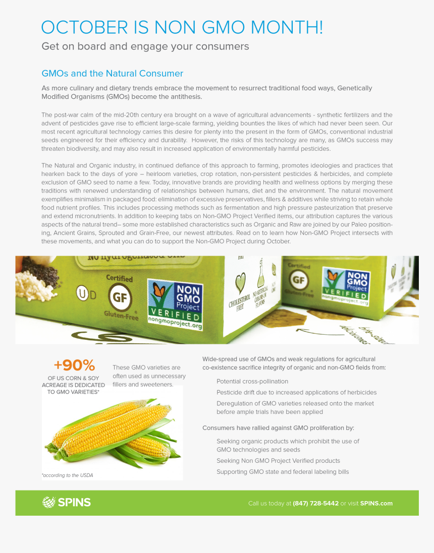 October Is Non Gmo Month - Non-gmo Project, HD Png Download