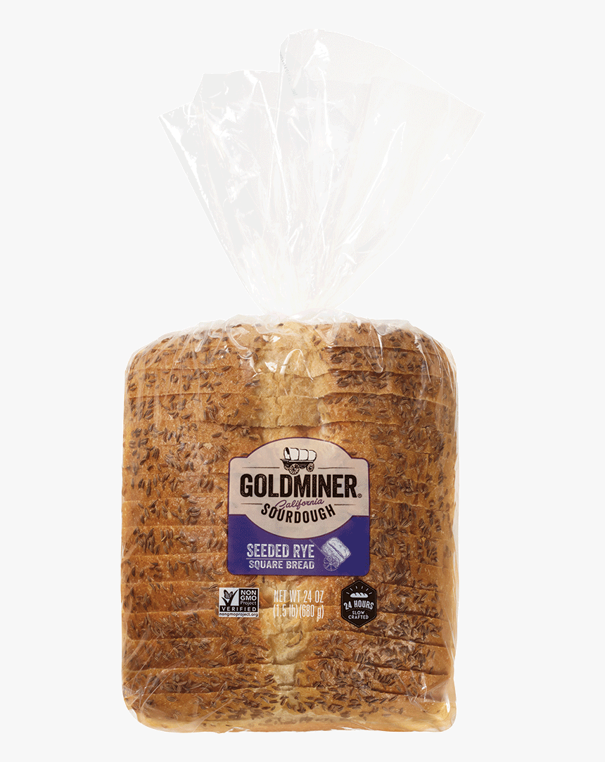 Transparent Rye Png - Goldminer California Sourdough Seeded Rye Square Bread, Png Download