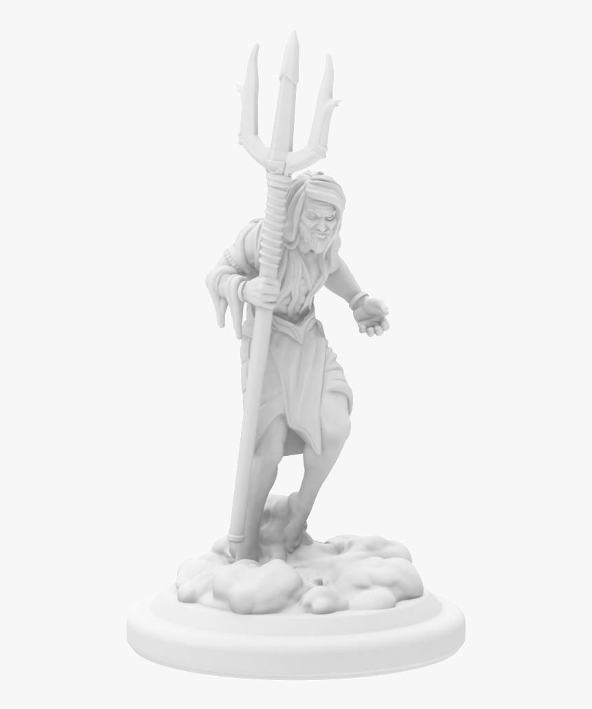 Poseidon-resin Poseidon Render , Png Download - Statue, Transparent Png
