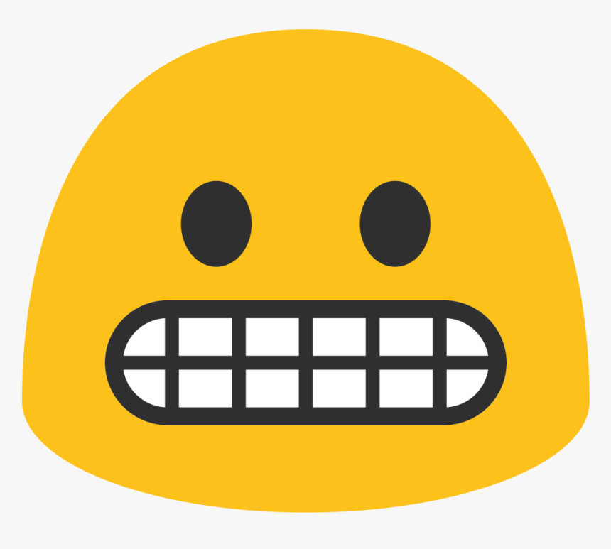 Grimacing Emoji Android, HD Png Download