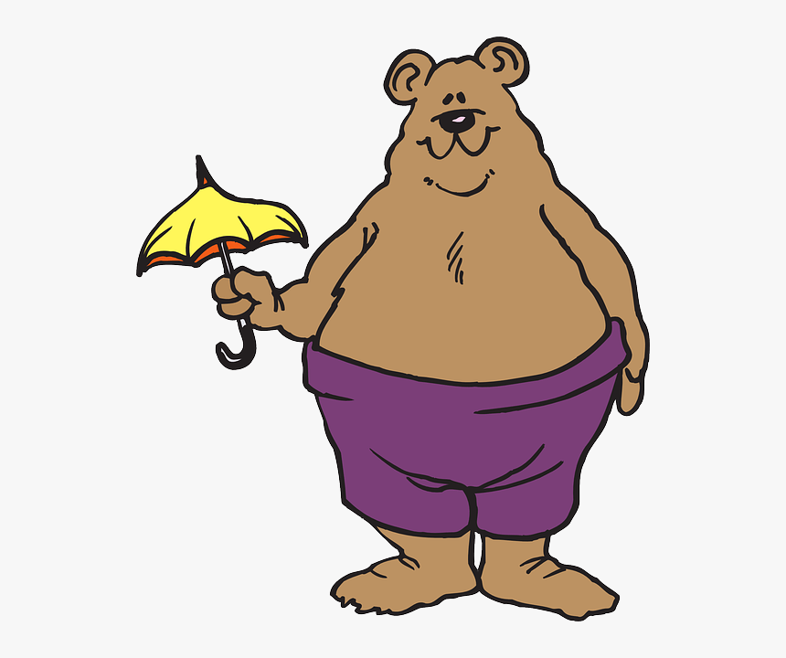 Oso Con Paraguas Clipart , Png Download - Bear With Small Umbrella, Transparent Png