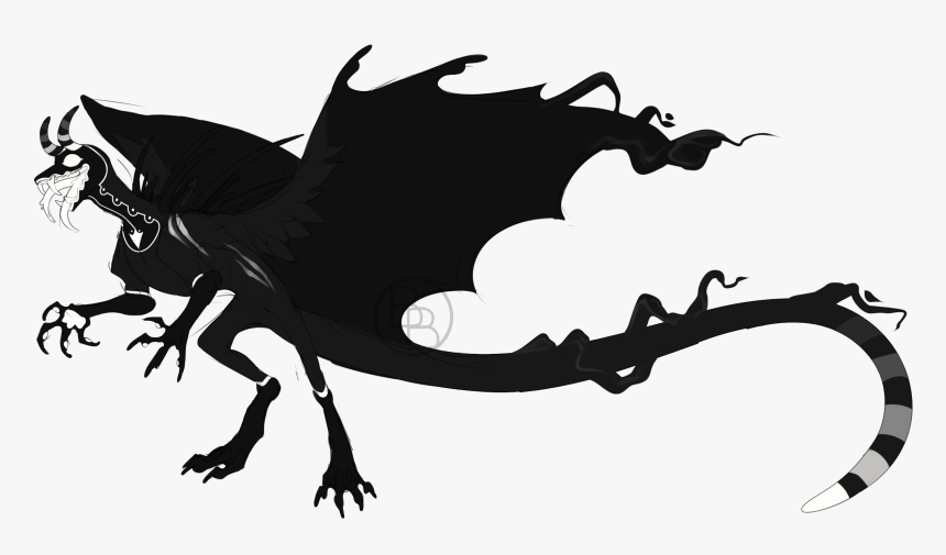 Dragon Black & White - Illustration, HD Png Download