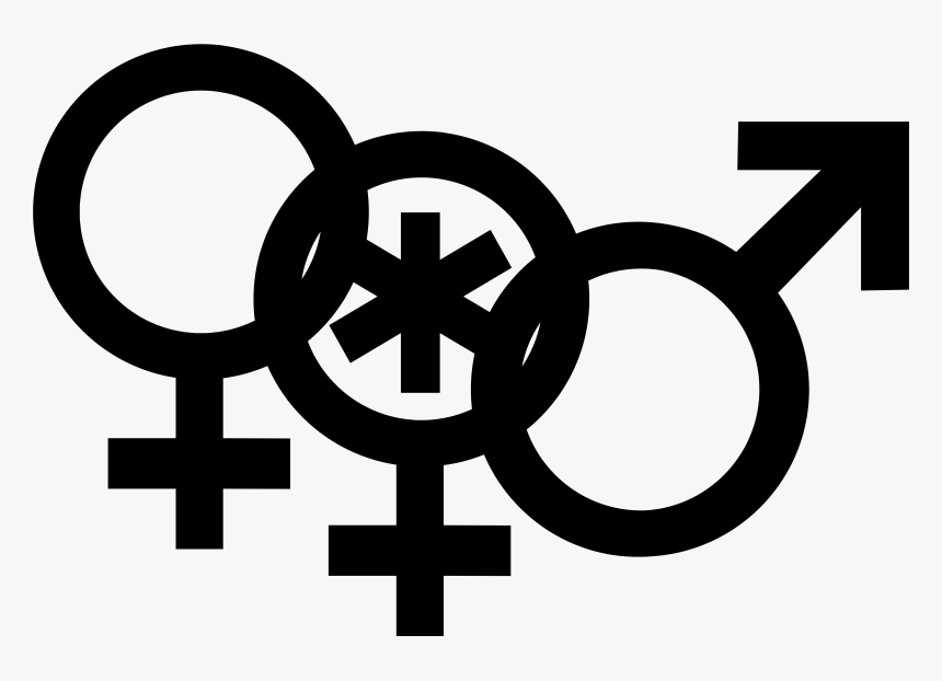 Nonbinary Woman Symbol Interlocked With A Venus Symbol - Man Symbol, HD Png Download