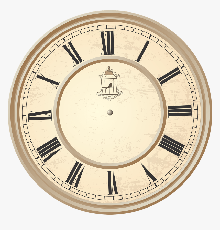 Horloge Avec Chiffres Romains Cage À Oiseaux - Roman Clock Png, Transparent Png