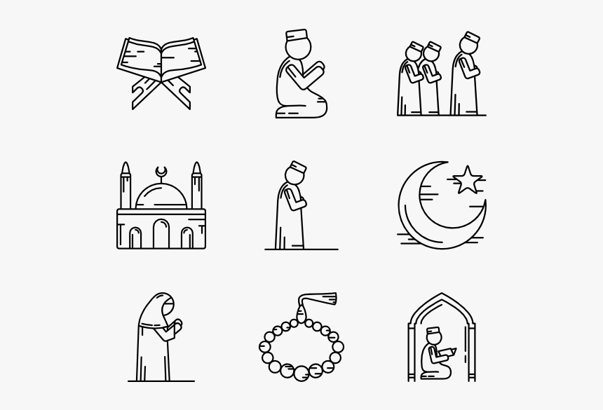 Ramadhan Mubarak - Ramadhan Line Art Png, Transparent Png