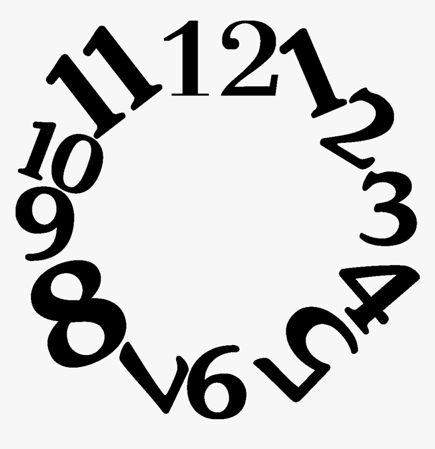 Chiffres Horloge En Stickers, HD Png Download