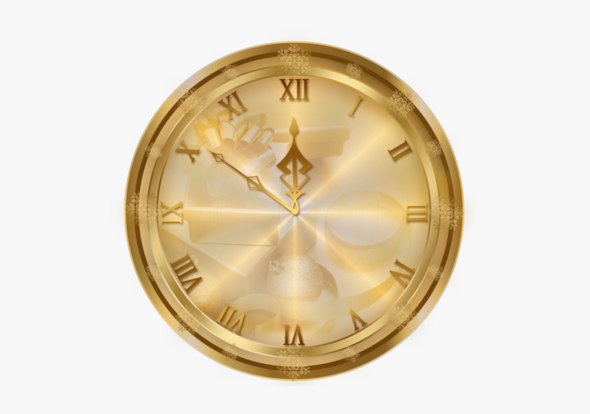Gold Clock Png, Transparent Png