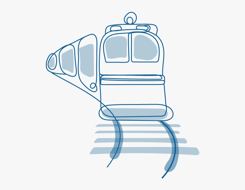 An Illustration Of A Train Moving Down The Tracks - Office Chair, HD Png Download