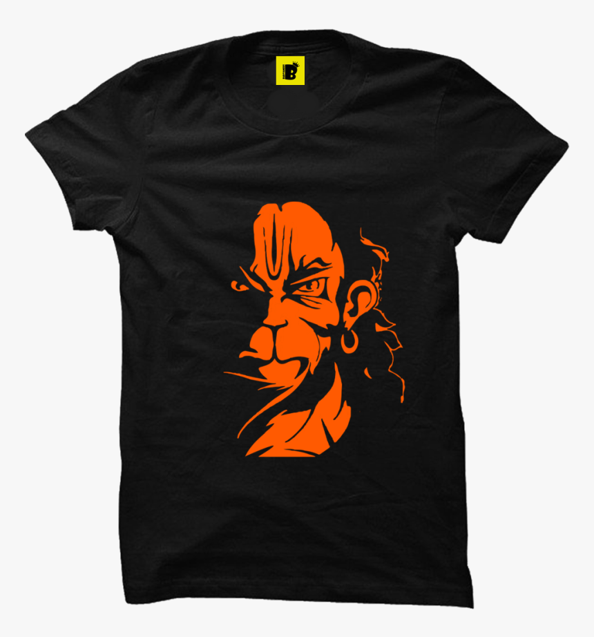 Hanuman Ji Black Powerful T-shirt - Hanuman T Shirt, HD Png Download