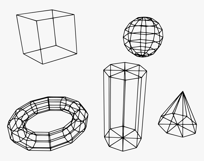 Wireframe Primitives, HD Png Download