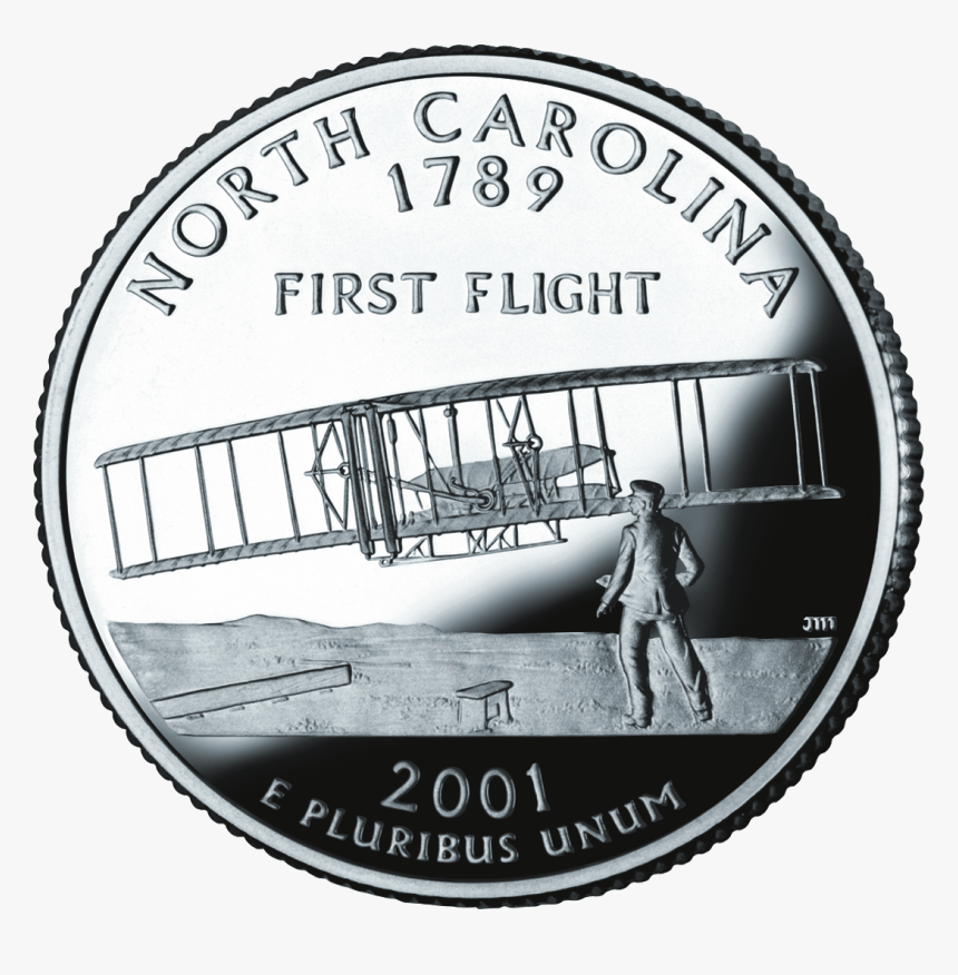 2001 Nc Proof - North Carolina State Quarter, HD Png Download