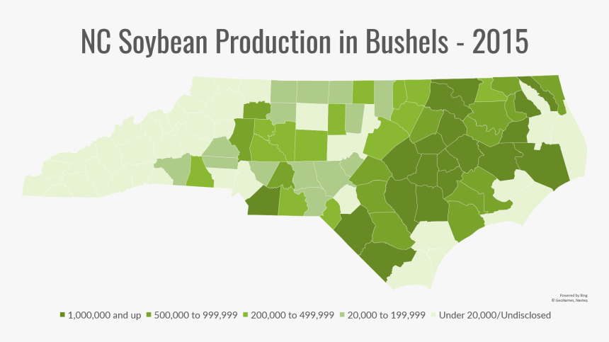 North Carolina Soybean Farms Map, HD Png Download