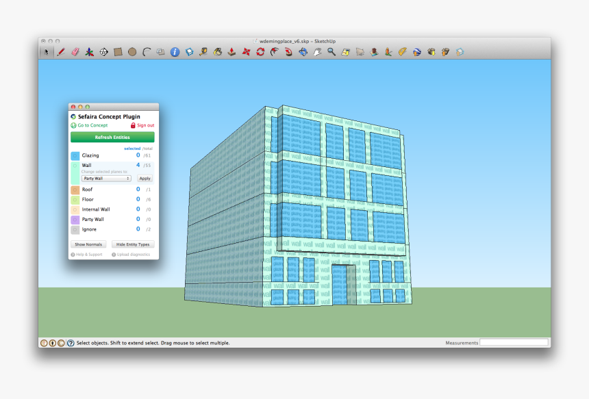 Sefaira Concept Classifies The Geometry Within A Sketchup - Architektury Program Do Projektowania, HD Png Download