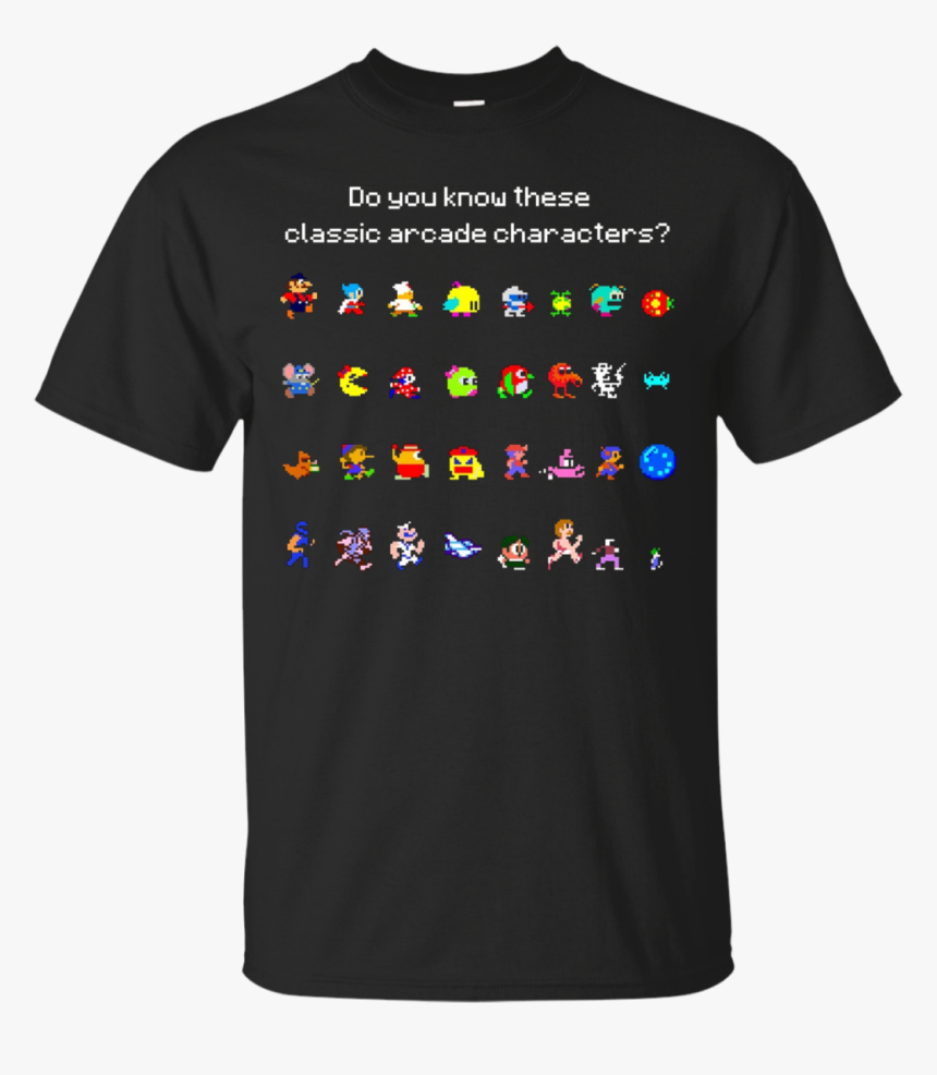 Classic Arcade Video Game Trivia Character Retro T-shirt - Harry Potter Stranger Things Shirt, HD Png Download