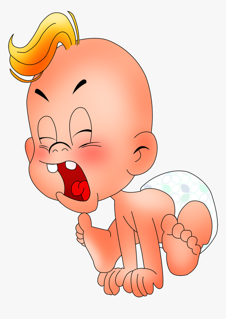 Láminas Infantiles Y Para Adolescentes - Zeichentrick Baby Mit Windel, HD Png Download