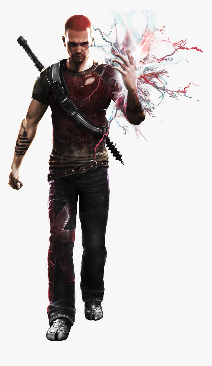 Colemacgrath Playstation All-stars Battle Royale Art - Evil Cole Playstation All Stars, HD Png Download