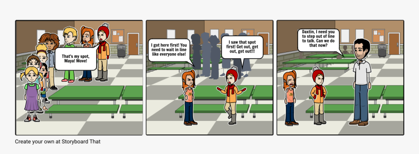 Storyboard De Una Cafeteria, HD Png Download