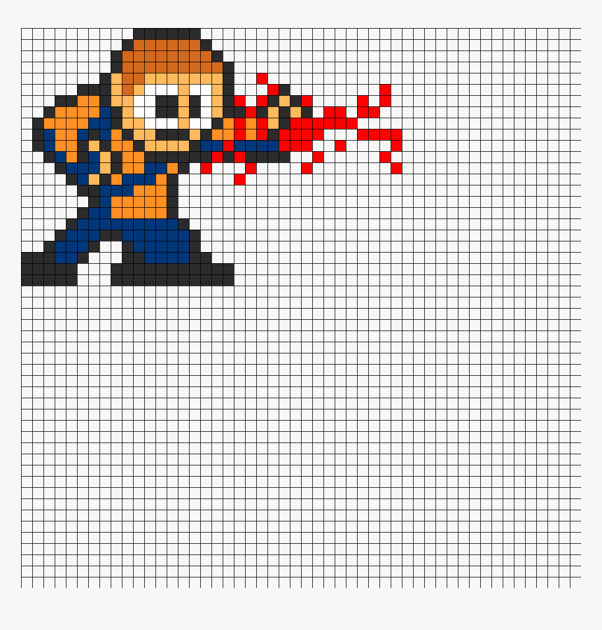 8 Bit Cole From Infamous Perler Bead Pattern / Bead - Mega Man 2d Pixel Art, HD Png Download