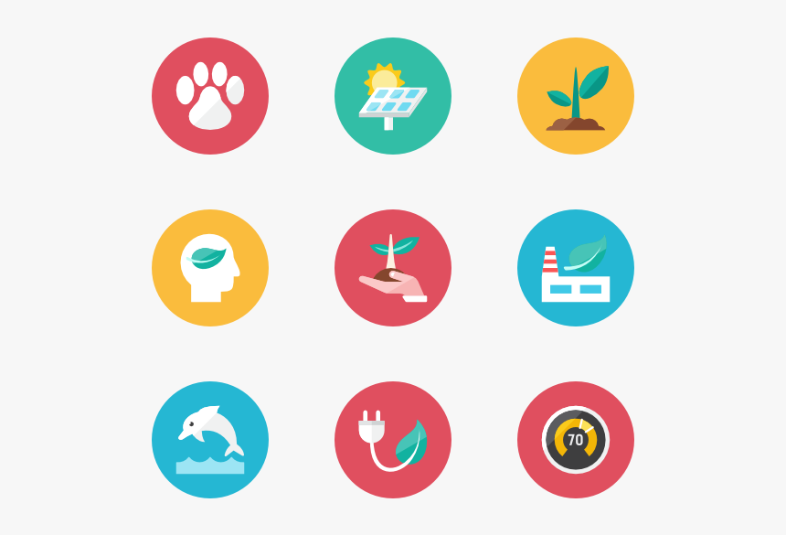 Essential Set - Ecology Flat Icons, HD Png Download