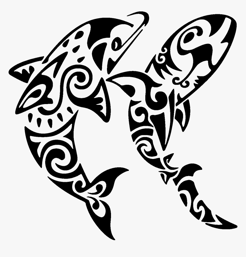 Polynesia Tattoo Shark Mori People T Moko - Shark Tattoo, HD Png Download