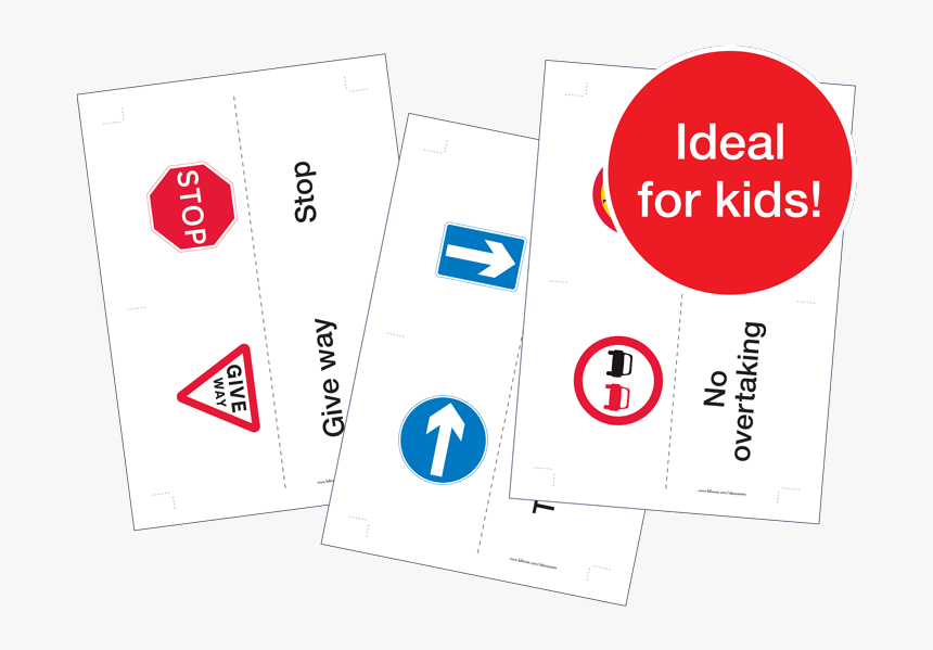 Road Sign Flash Cards - Flash Card On Road Signs, HD Png Download