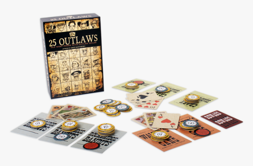 25 Outlaws Box And Poker Hands - 25 Outlaws Board Game, HD Png Download