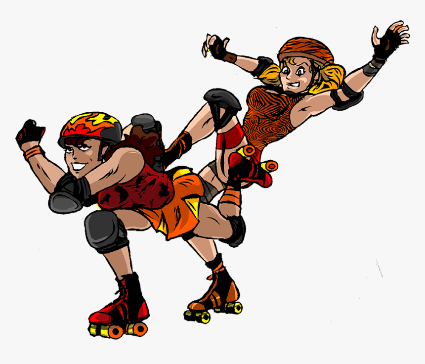 Derby Girl Sport Skates - Roller Skating Girls Png, Transparent Png