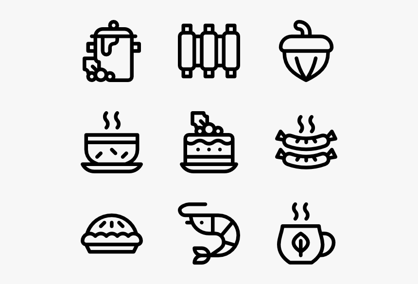Christmas Food And Drink - Hand Drawn Social Media Icons Png, Transparent Png