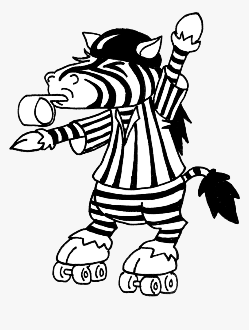 Roller Derby Zebra Clipart , Png Download Roller Derby Referee Zebra