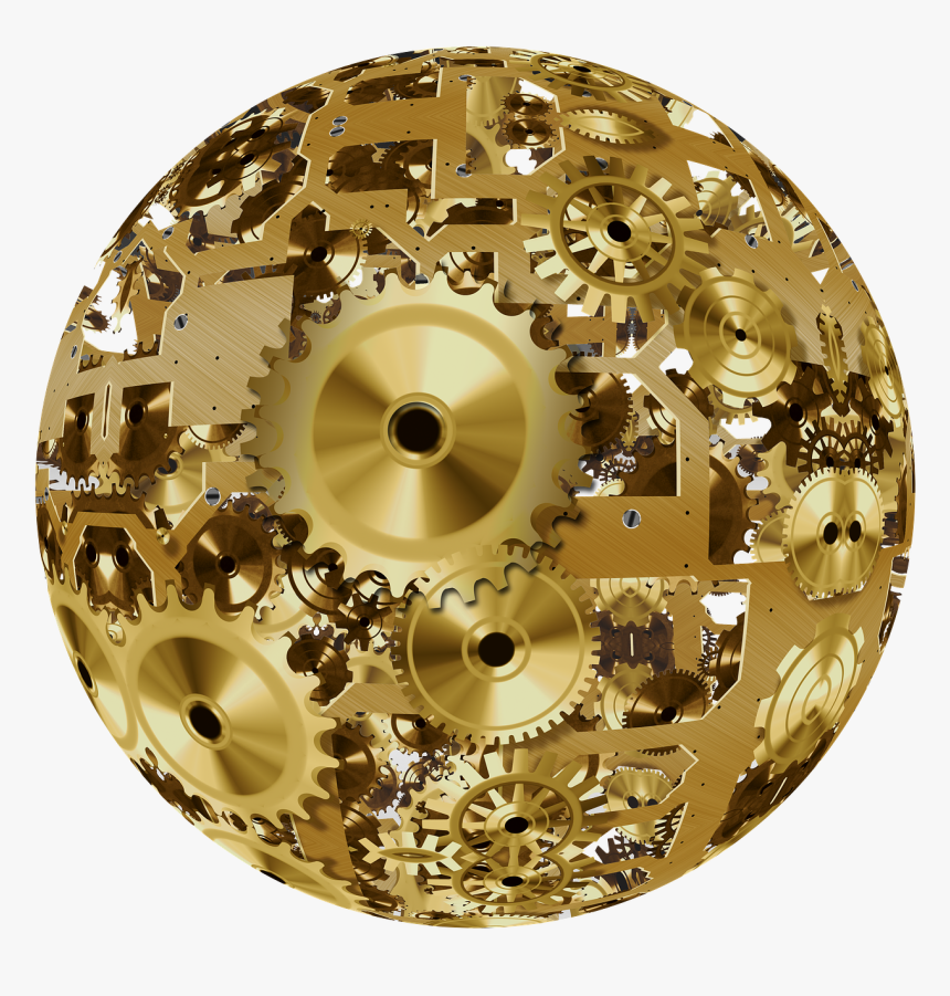 Clock, Ball, About, Movement, Time, Gear, Gears, Golden - Teorias Integradoras De La Criminologia, HD Png Download