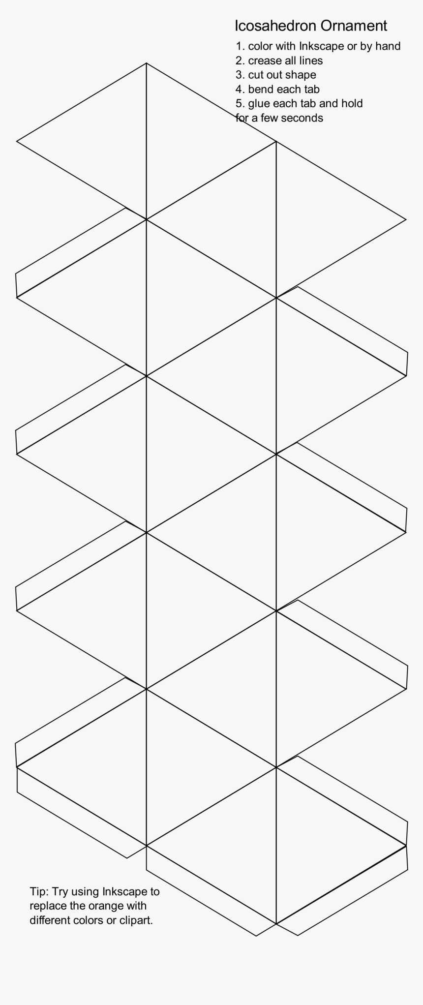 Blank Icosahedron Ornament Clip Arts - Circle, HD Png Download