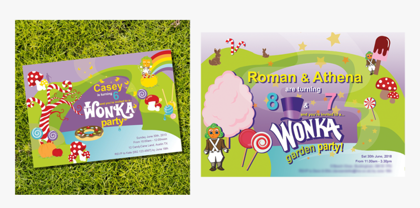 Due To Having Limited Access To Adobe Cc I Wanted To - Willy Wonka Birthday Invitation, HD Png Download