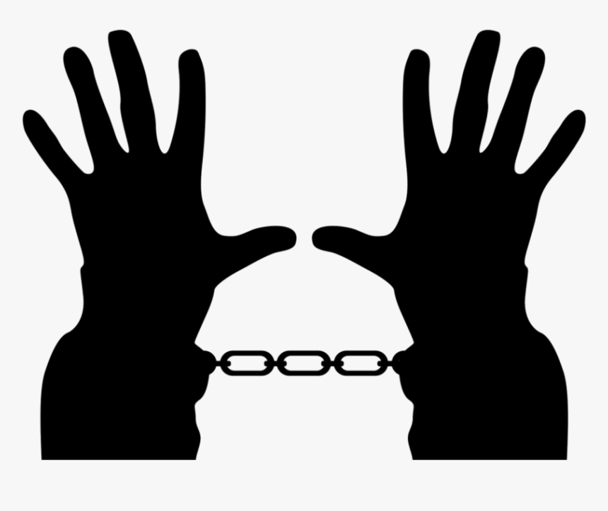 Handcuffs Silhouette, HD Png Download